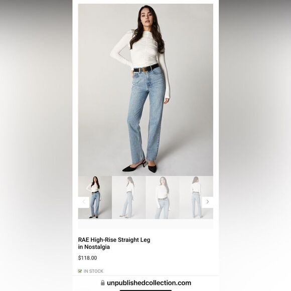 Unpublished Rae High Rise Straight Leg Jeans - Picture 12 of 12